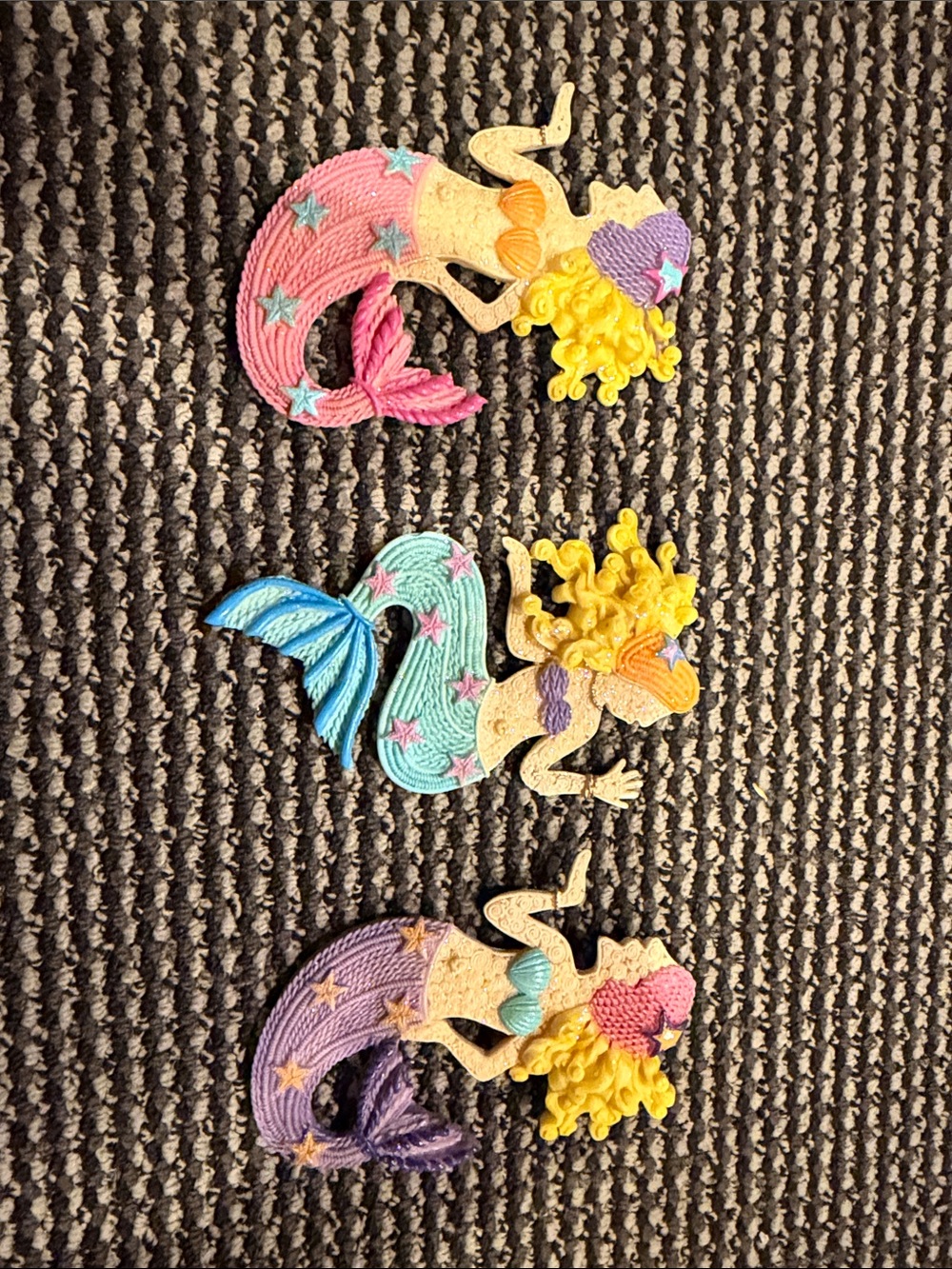 Colorful Mermaid wall accent - Set of 3
